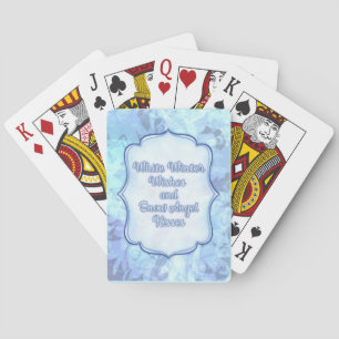 White Winter Wishes & Snow Angel Kisses Whimsical Playing Cards