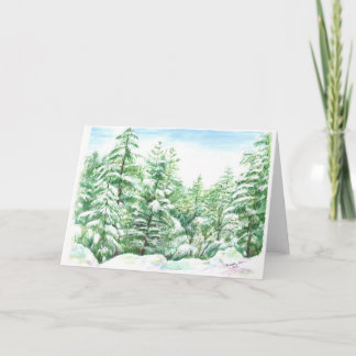 White winter wonderland on Mt. Shasta Card
