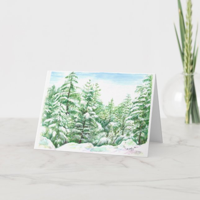 White winter wonderland on Mt. Shasta Card (Front)