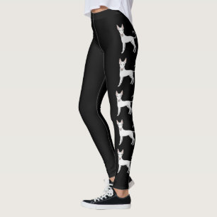 White Wire Haired Ibizan Hound Cute Cartoon Dogs Leggings
