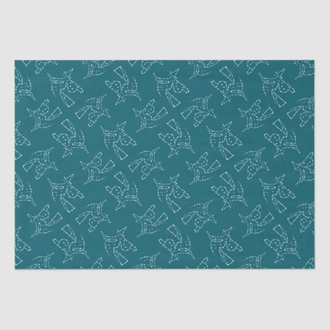 White Witch of Stars Halloween Tissue Paper (Front)