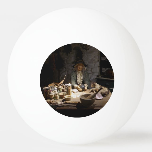 White Witch's Kitchen Museum, Witchcraft & MAGICK Ping Pong Ball (Front)