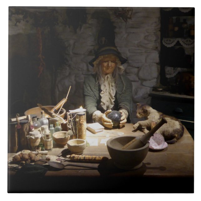 White Witch's Kitchen Museum, Witchcraft & MAGICK Tile (Front)