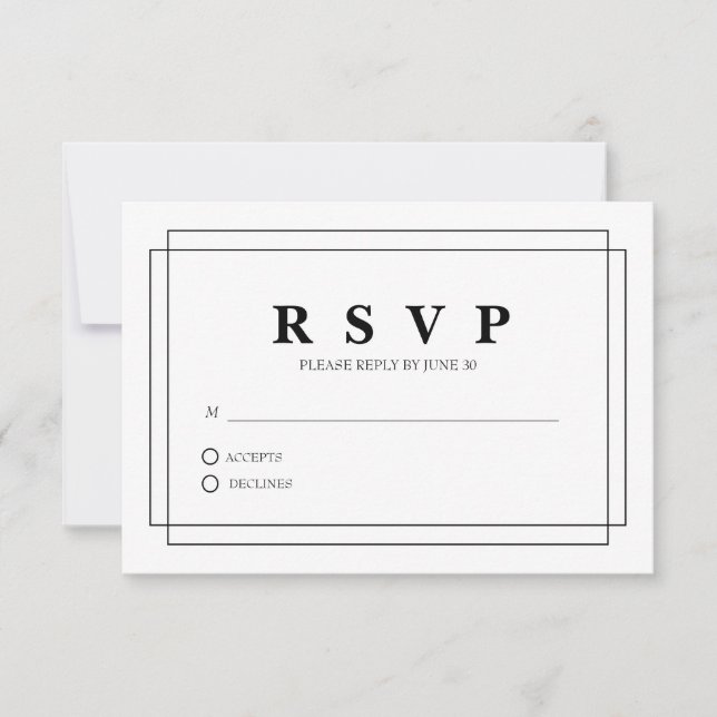White With Border Response Card (Front)
