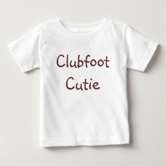White with brown lettering clubfoo... - Customised Baby T-Shirt