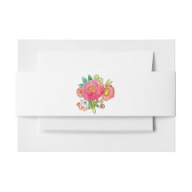 White with Colourful Watercolors Belly Band