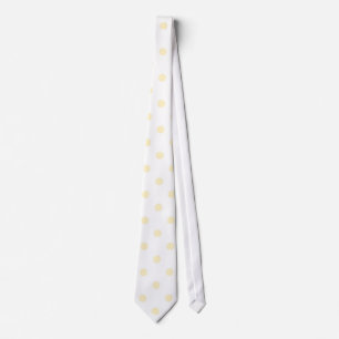 White with Cream Colour Dot (Christmas 1) Men's Ti Tie