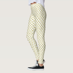 White with gold dots leggings