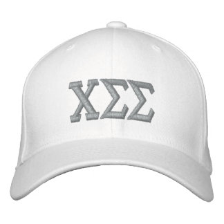 White with Grey Letters Embroidered Hat
