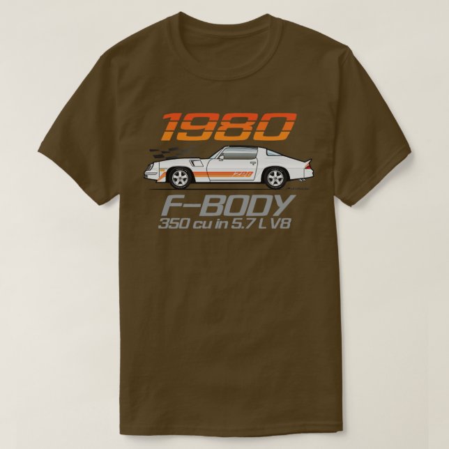 White with Orange Stripes T-Shirt (Design Front)