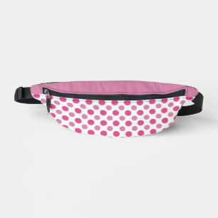 white with pink polka dots bum bags