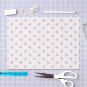 White with pink stars tissue paper