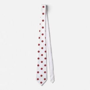 White with Red Dots (Christmas 1) Men's Tie