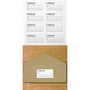 White with Ruled Lines Business Shipping Labels