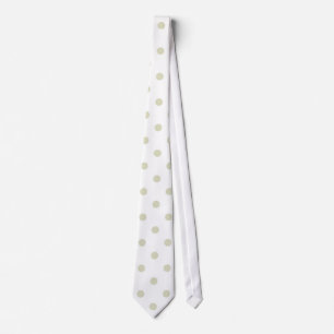 White with Tan Colour Dot (Christmas 9) Men's Tie