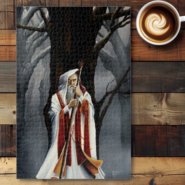 White Wizard Oak Tree Fantasy Jigsaw Puzzle (Creator Uploaded)