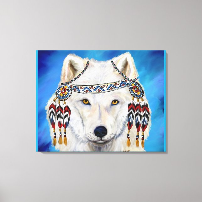 White Wolf Canvas Print (Front)