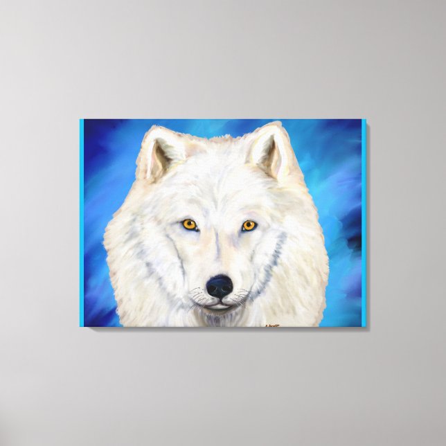 White Wolf Canvas Print (Front)
