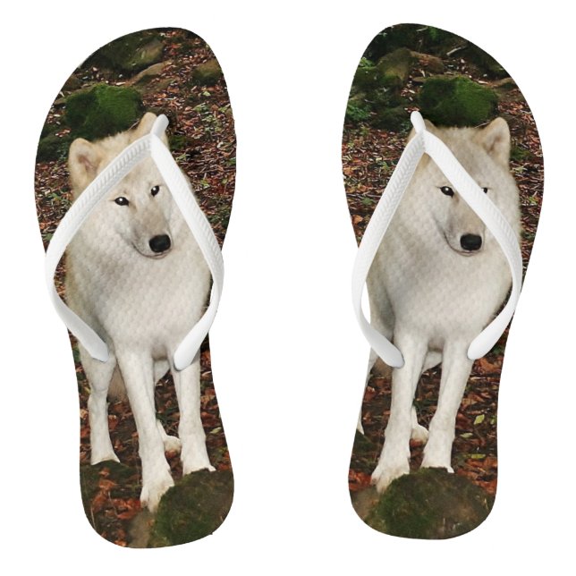 White Wolf Flip Flops (Footbed)