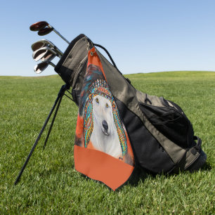 White Wolf Golf Towel