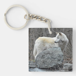 White Wolf Key Ring