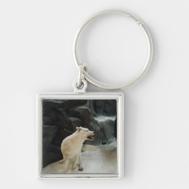 White Wolf Key Ring (Front)