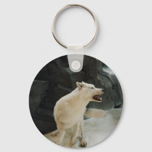 White Wolf Key Ring