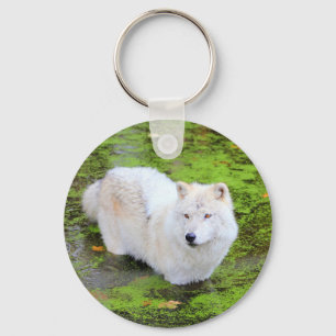 White Wolf Keychain