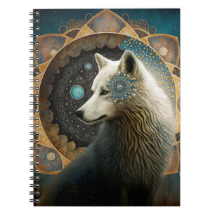 White Wolf Mandala Notebook