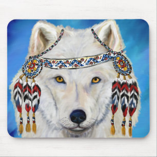 White Wolf Mouse Mat