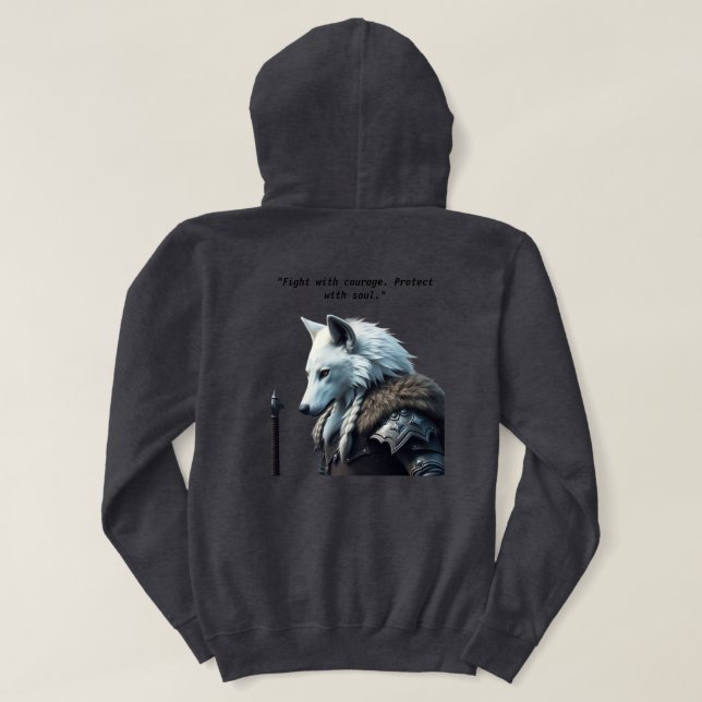 "White Wolf Spirit – Epic Sweatshirt" Hoodie (Design Back)