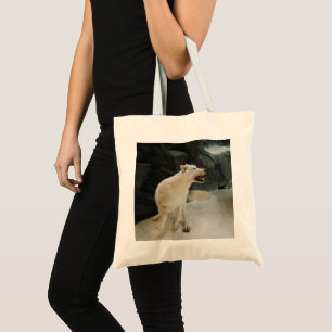 White Wolf Tote Bag