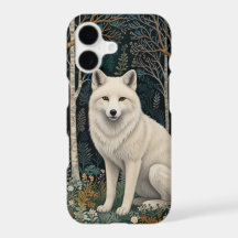 White wolf vintage boho woodland forest