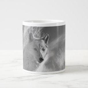 WHITE WOLF WHITE FOREST LARGE COFFEE MUG