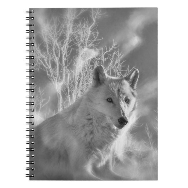 WHITE WOLF WHITE FOREST NOTEBOOK (Front)