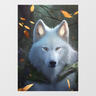 White Wolf Window Cling