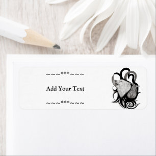 White Wolf with Raven Tribal Art