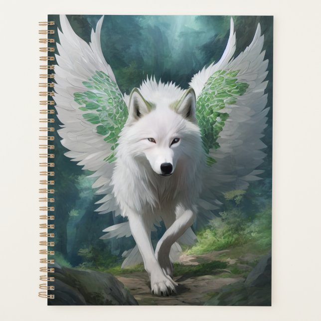 White Wolf with Wings Planner (Front)