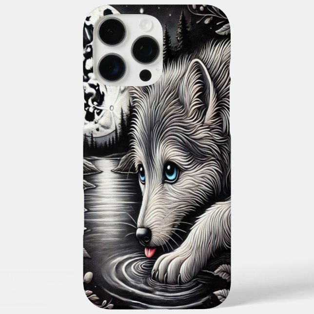 White Wolf's Moonlit Moment Case-Mate iPhone Case (Back)