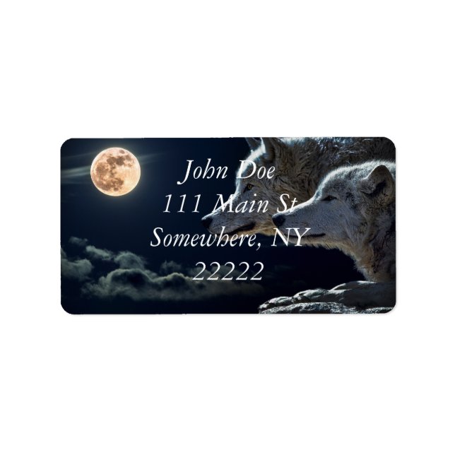 White Wolves in the Full Moon Label (Front)