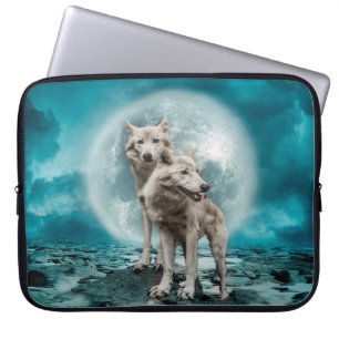 White Wolves Laptop Sleeve