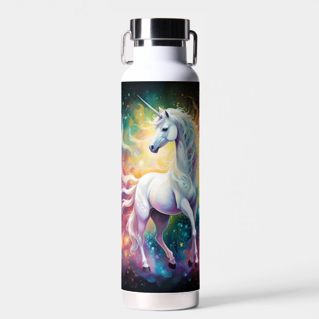 White Wonder: The White Spectral Unicorn, Water Bottle (Front)