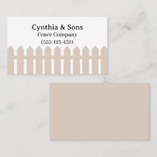 White Wood Design Fence Company  Business Card