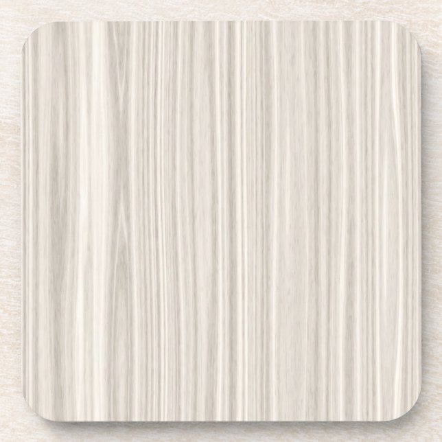 White Wood Grain Coaster (Front)