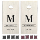 White Wood Grain Personalised Wedding Monogram