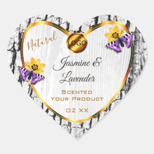 White Wood Grain Tree Bark Product Labels Add Logo