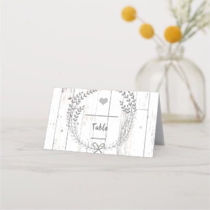 White Wood Rustic Wedding Table Seat Seating Place Card