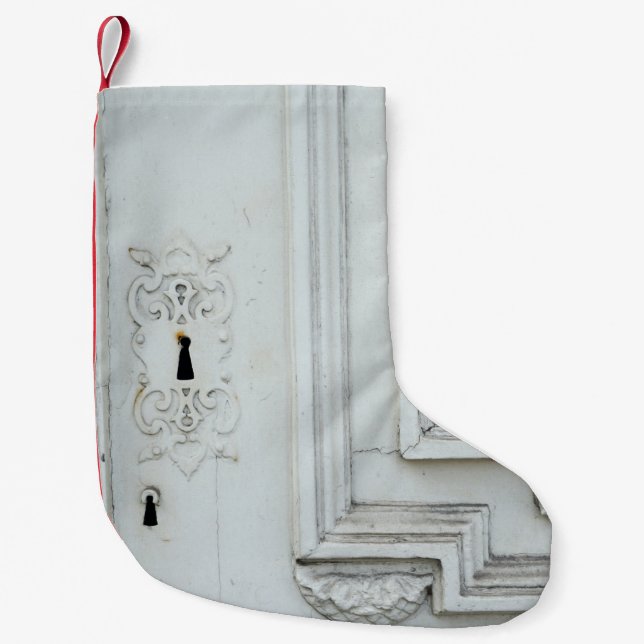 White wooden frame small christmas stocking (Front)