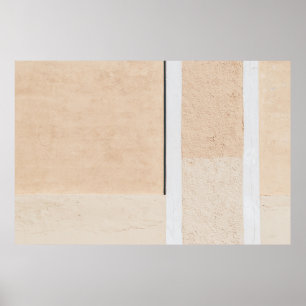 White wooden framed glass window poster