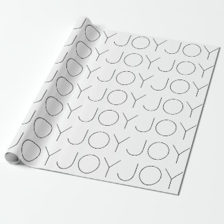 White Wrapping Paper With A Modern Minimalist Joy